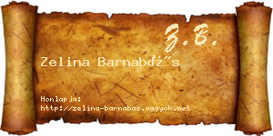 Zelina Barnabás névjegykártya