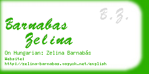 barnabas zelina business card